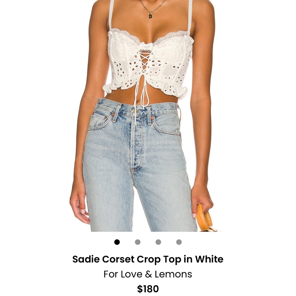 For Love & Lemons Sadie Corset Crop Top